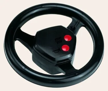 Rolly Toys rollySoundwheel in Schwarz, Traktor-Soundlenkrad mit Hupe als Zubehör