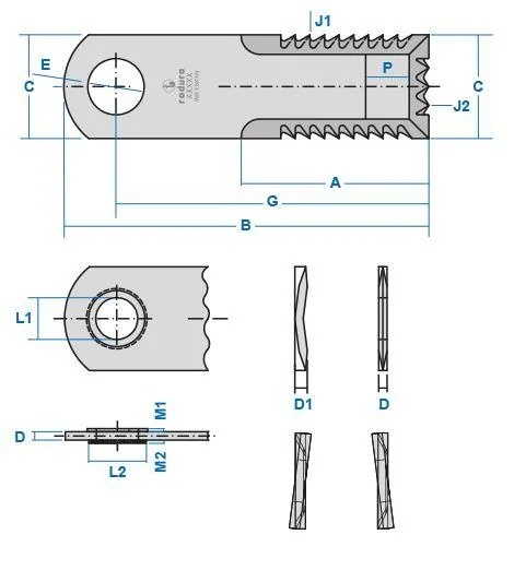 Krone Häckselmesser PreChop 173LG 270016402 – technische Zeichnung