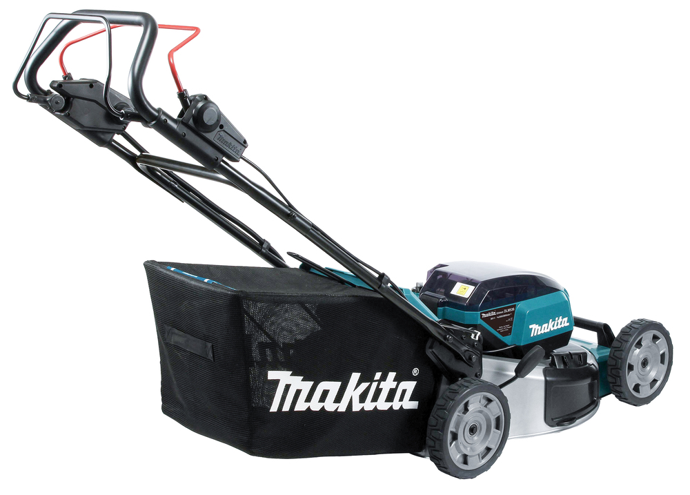 Makita DLM536PT2 Akku-Rasenmäher – 53 cm Selbstfahrender Mäher mit 2 x 18 V 5, 0 Ah Akkus