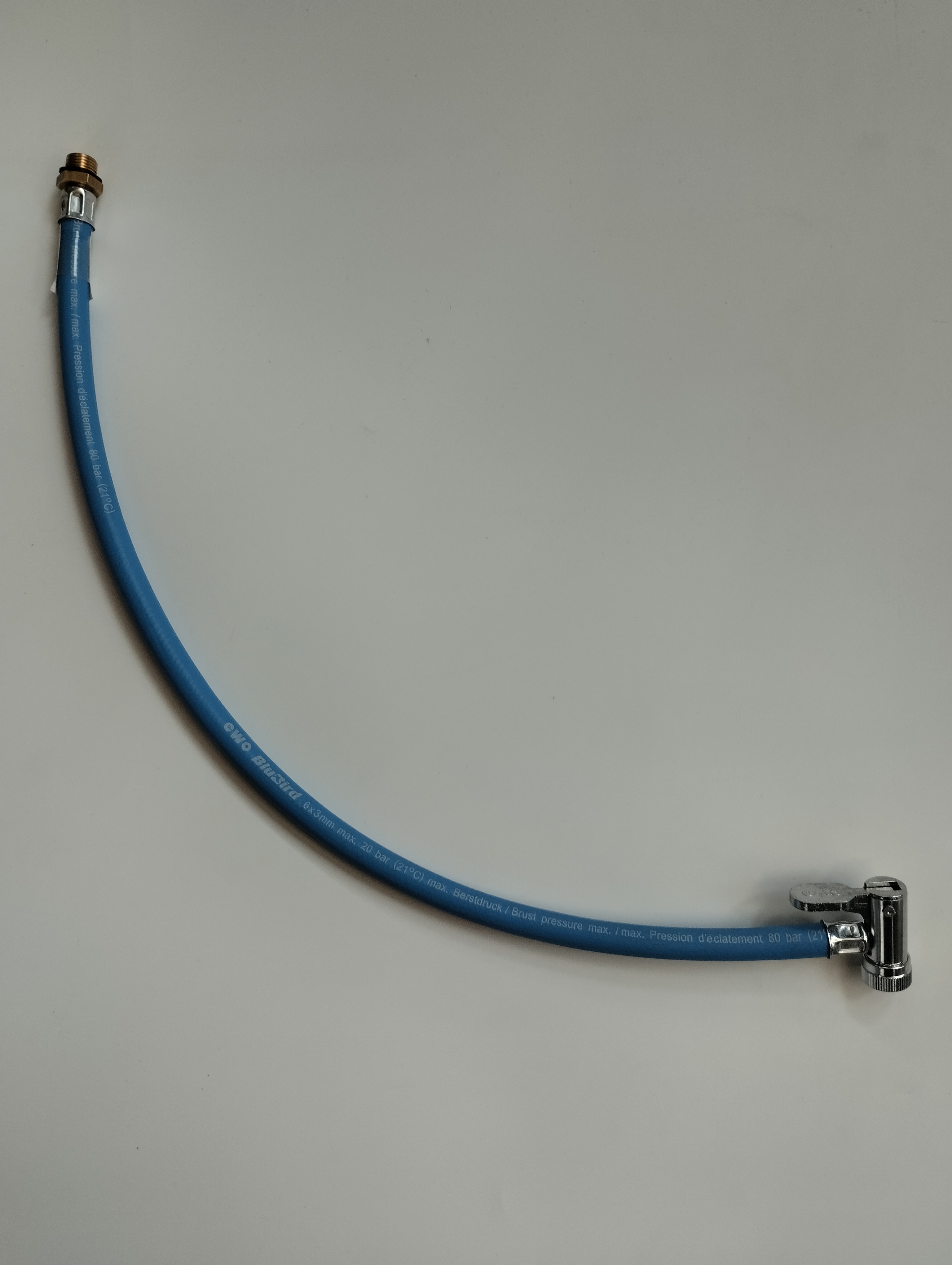 ewo Blubird Füllschlauch 0,5m | Hebelstecker, drehbar, 20 bar | 357-11