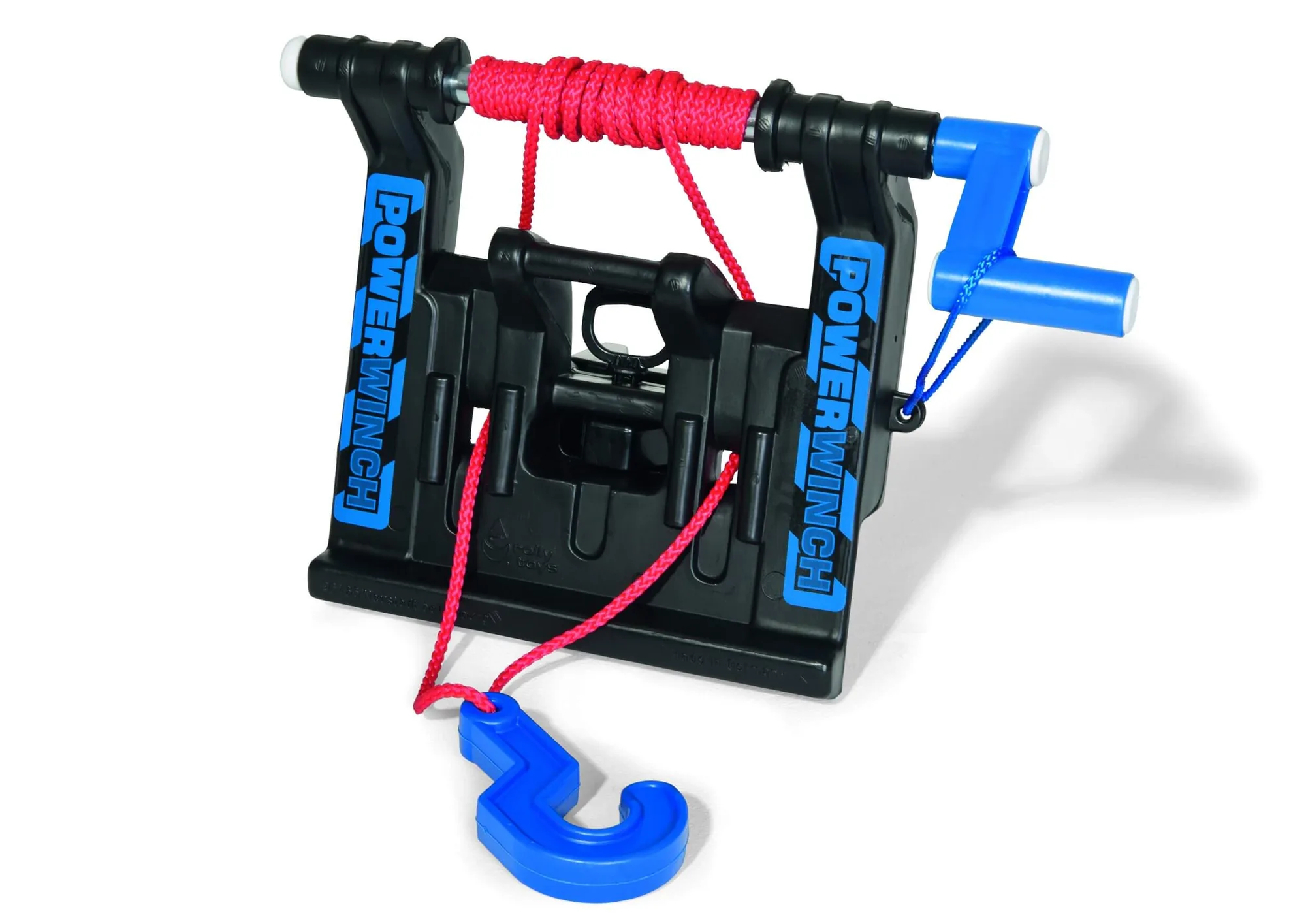 Rolly Toys rollyPowerwinch in Schwarz-Blau, Seilwinde als Zubehör für Kinderfahrzeuge