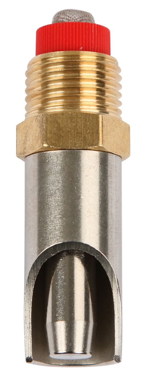 Kerbl Beißnippel für Ferkel, 1/2" Anschluss, Messing-Edelstahl, 64mm Länge