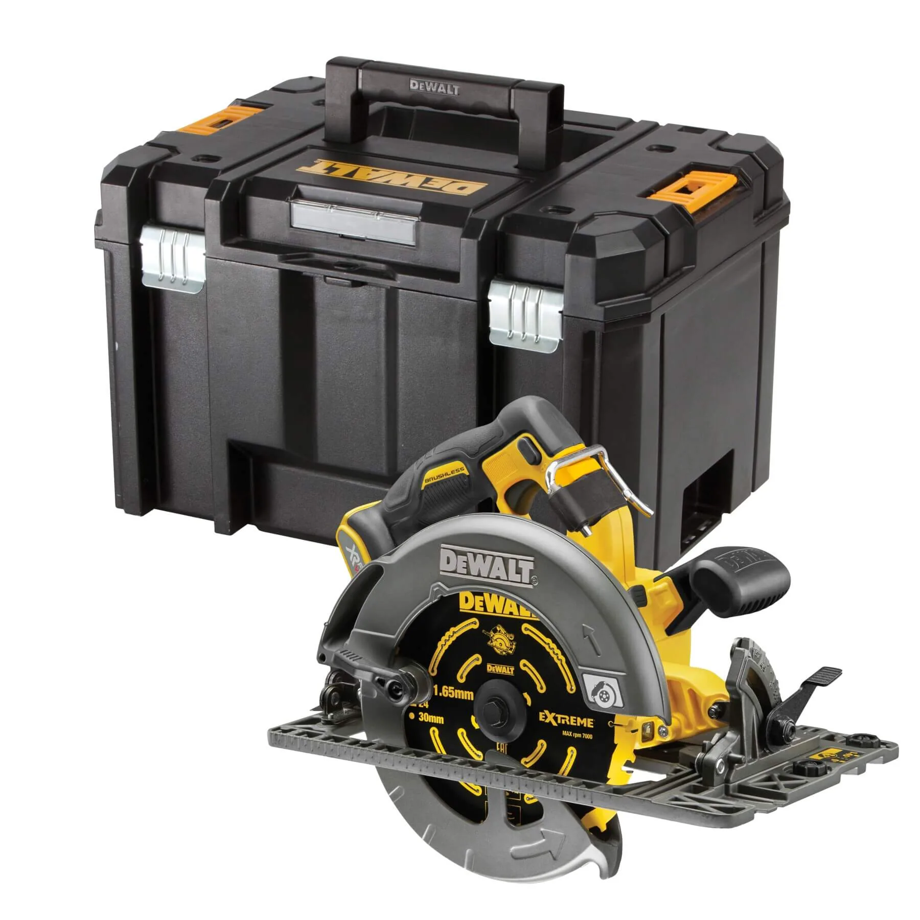 DeWalt Akku-Handkreissäge mit TSTAK-Transportkoffer, freigestellt