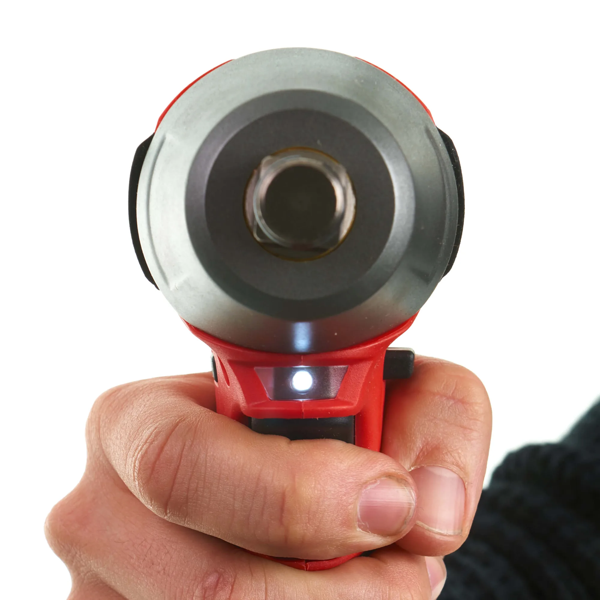 Detail von Abtrieb und LED-Ring des Milwaukee M18 ONEIWF12 Schlagschraubers
