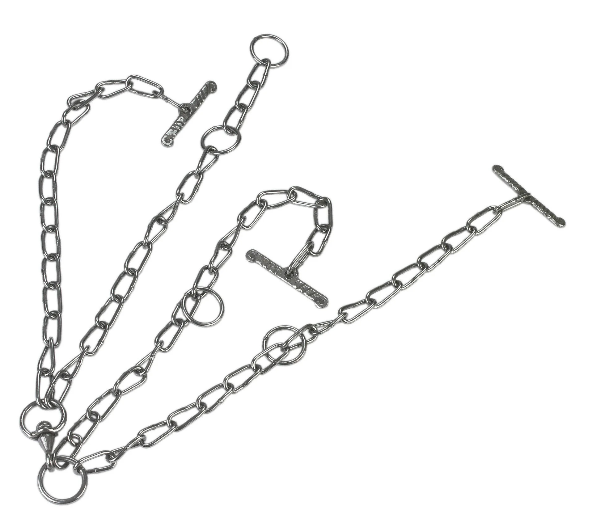 Kerbl doppelte Kuhkette aus verzinktem Stahl, 6 mm, mit T-Stücken zum Anbinden