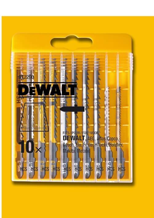 DeWalt DT2290 Stichsägeblätter-Set Holz 10-tlg. – Präzise Schnitte für Holzarbeiten DeWalt DT2290 Stichsägeblätter-Set Holz 10-tlg. – Präzise Schnitte für Holzarbeiten
