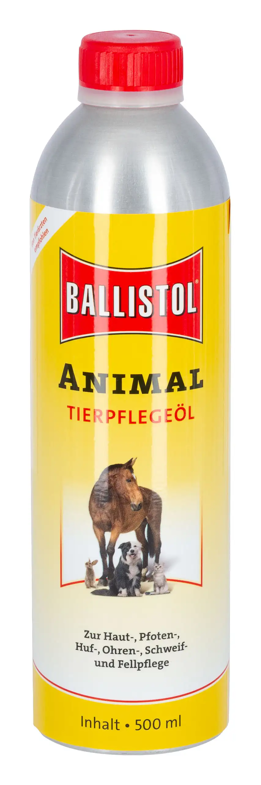 Ballistol Animal Tierpflegeöl 500 ml in Silber-Gelb für Haut-, Huf- und Fellpflege