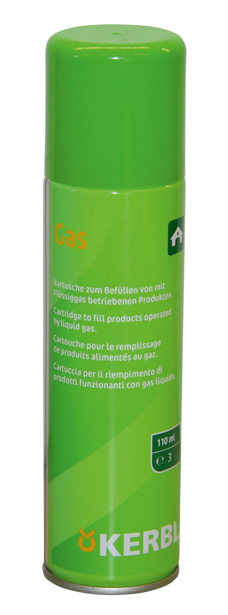 Kerbl Ersatzkartusche für Gas-Enthorner, grüne Gasdose 110 ml