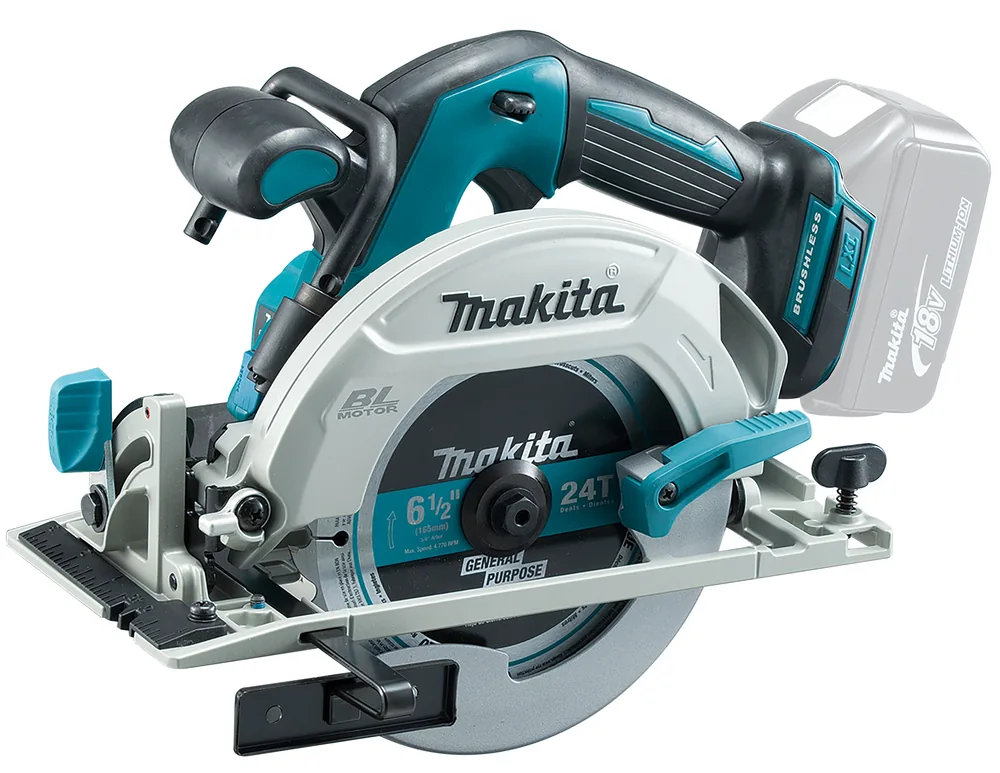 Makita Akku-Handkreissäge DHS680Z in Türkis-Schwarz, bürstenlos