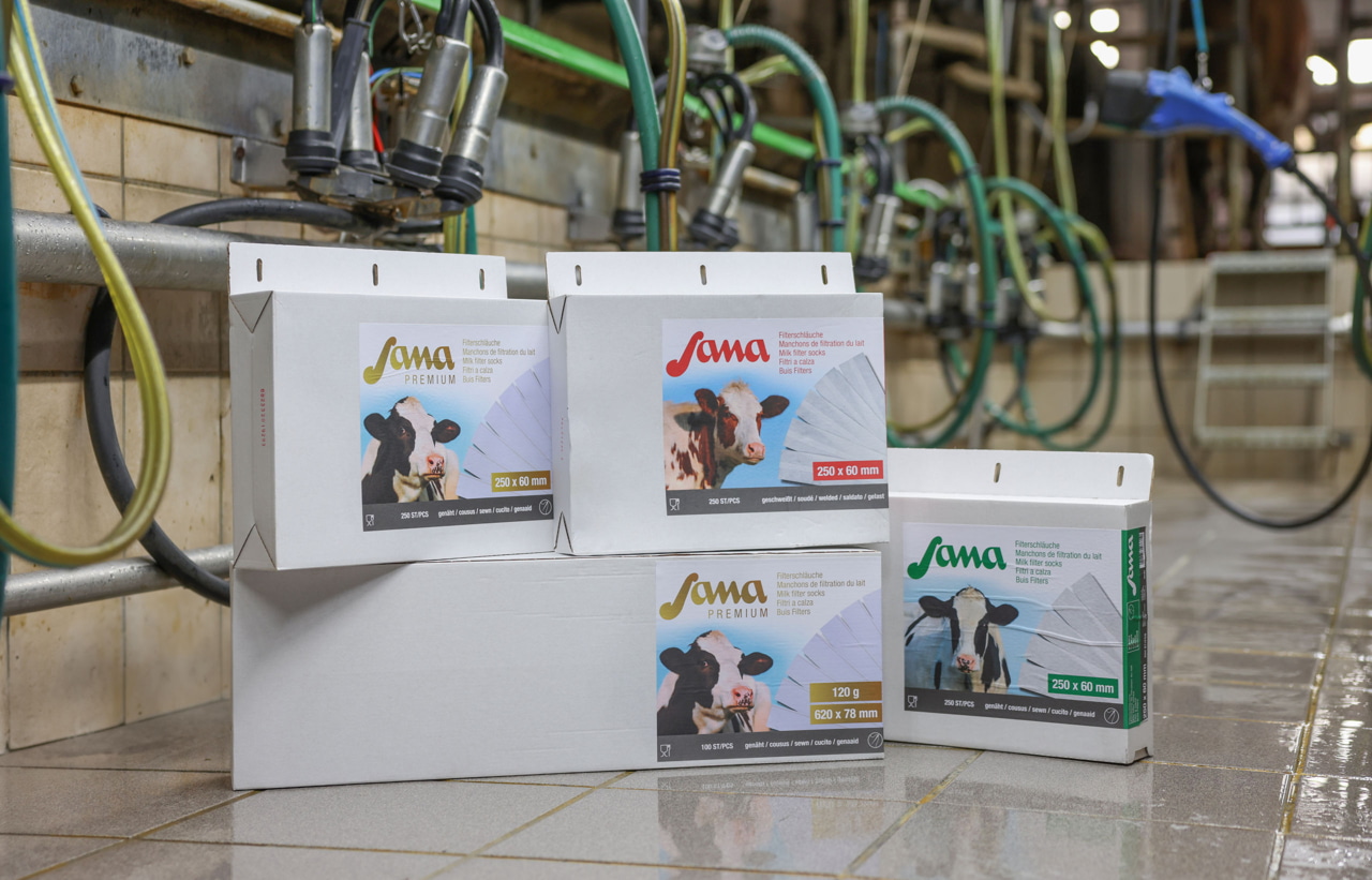 Kerbl Sana Premium Milchfilter - Genäht, ideal für Landwirte, 57 mm Breite, 250 Stück, lebensmittelecht und reißfest