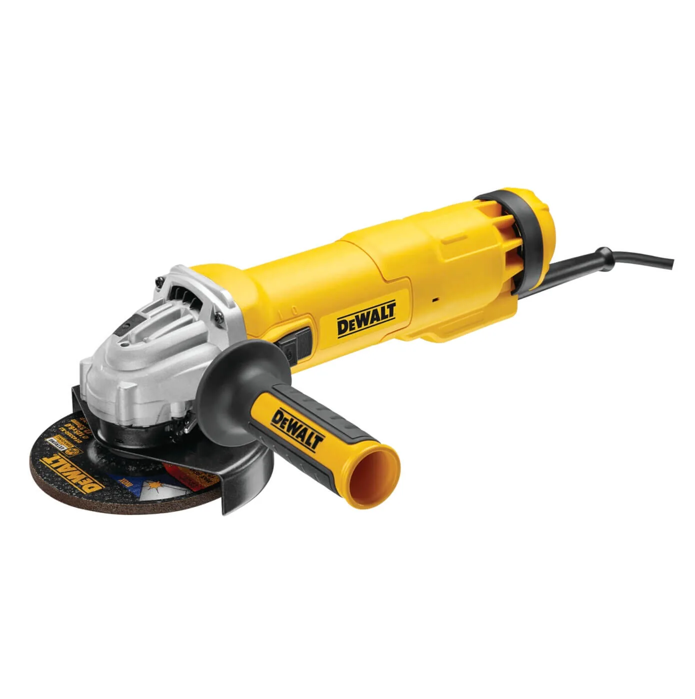 DeWalt DWE4217 netzbetriebener Winkelschleifer mit 1200 Watt und 125-mm-Scheibe