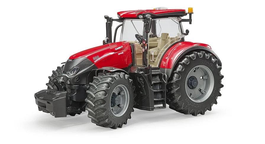 Bruder Case IH Optum 300 CVX Traktor in Rot mit Frontgewicht, Spielzeug im Maßstab 1:16