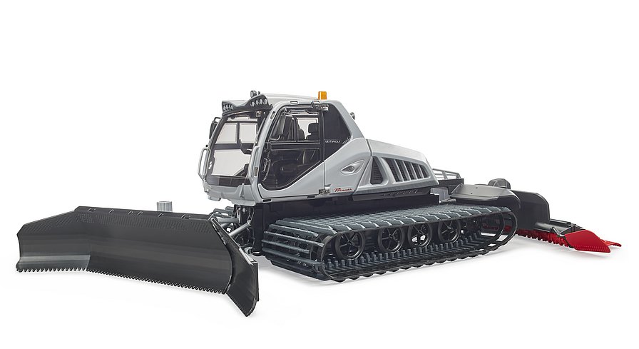Bruder Prinoth Leitwolf Schneeraupe (02545): Detaillierte Pistenraupe mit Räumschild und Ketten