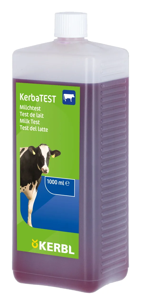 Kerbl KerbaTEST Milchzelltest in der Flasche mit lila Flüssigkeit, 1 Liter