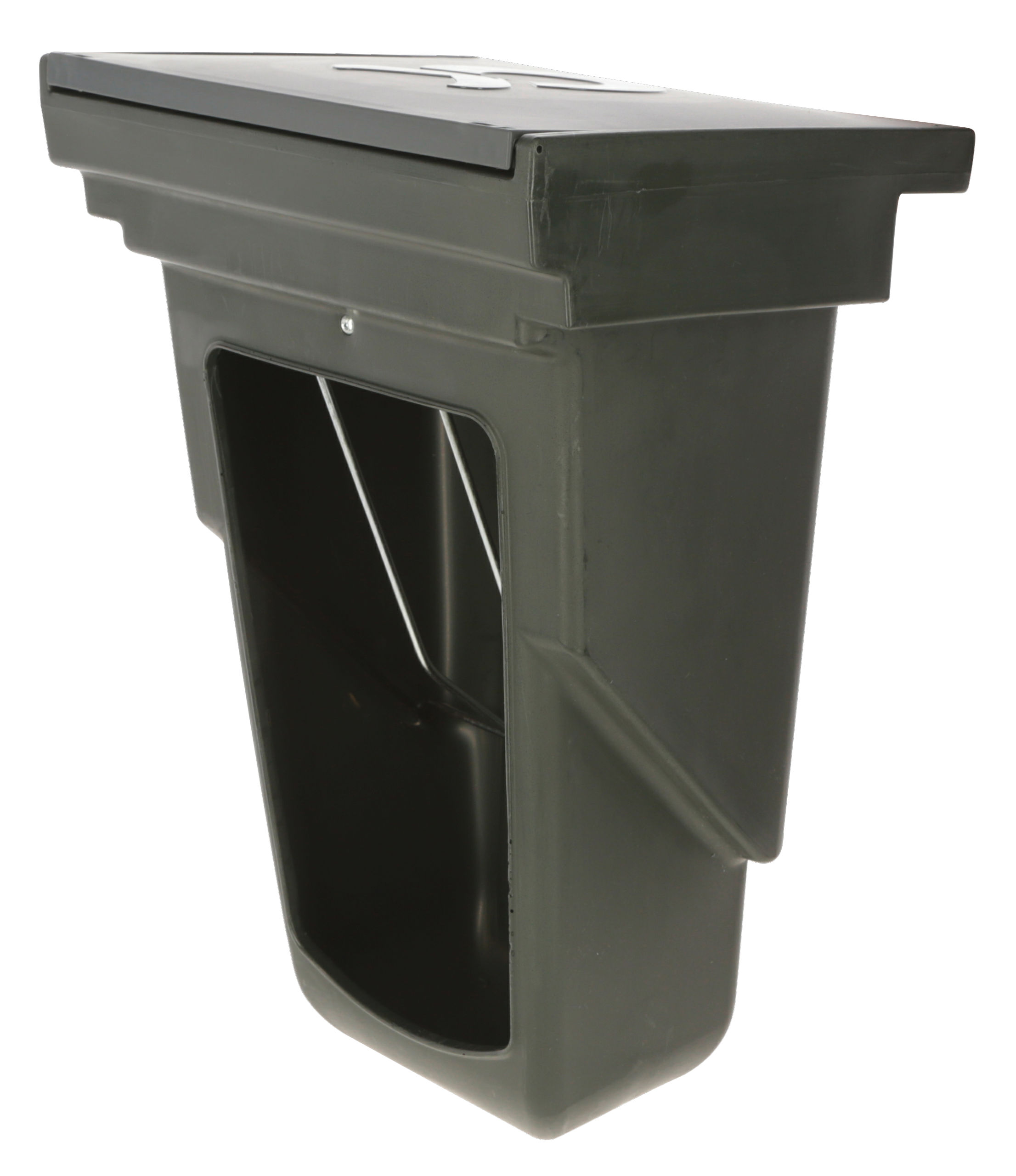 Kerbl Kombi-Futterbox klein für Kälberhüttenumzäunung - 11,5 l,ideal für Einzelkälberhütten,kombinierbar mit Rauh- und Kraftfutter