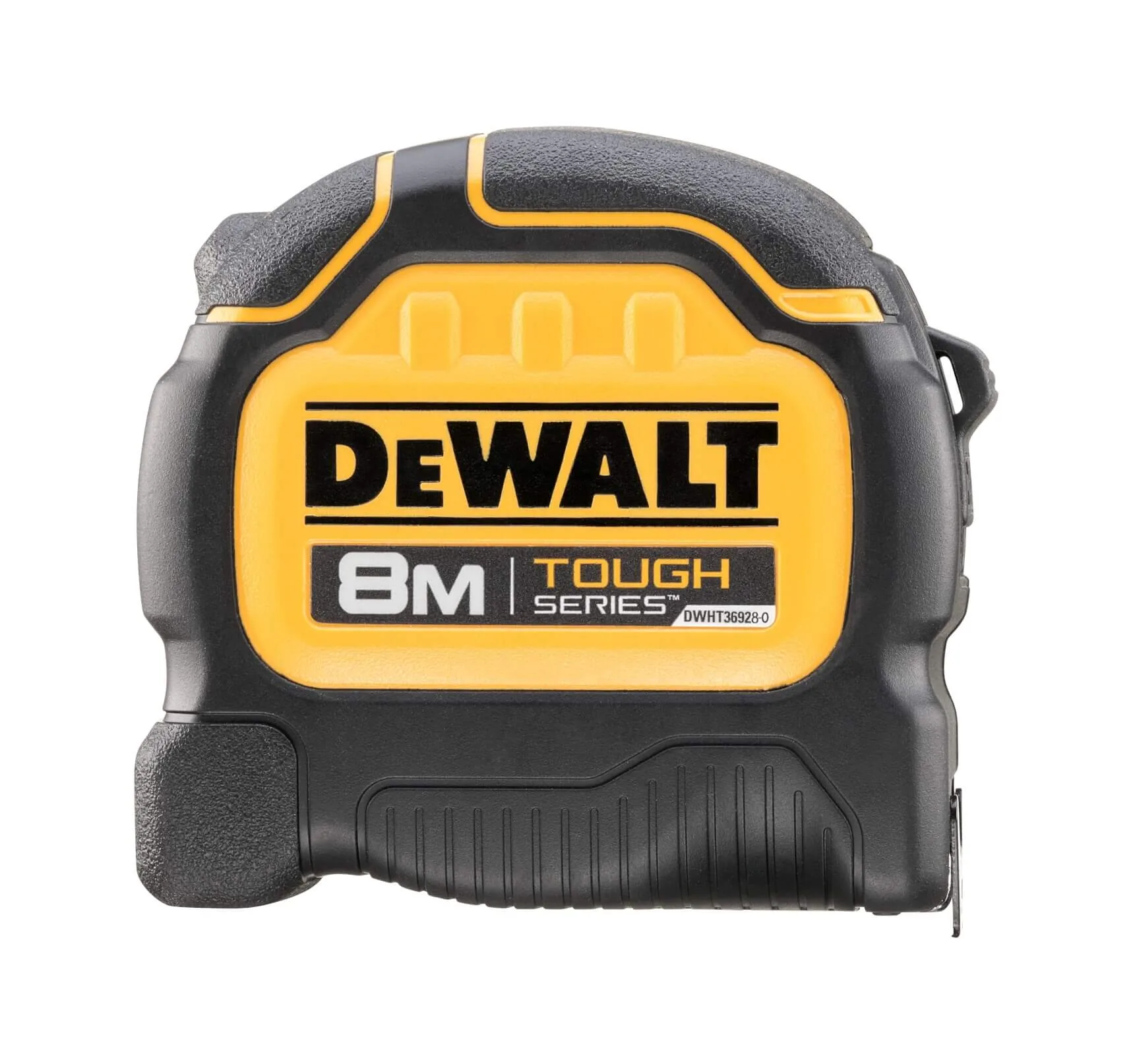 DeWalt DWHT36928-0 8m TOUGH Tape Maßband in robuster schwarzer und gelber Gehäuseausführung