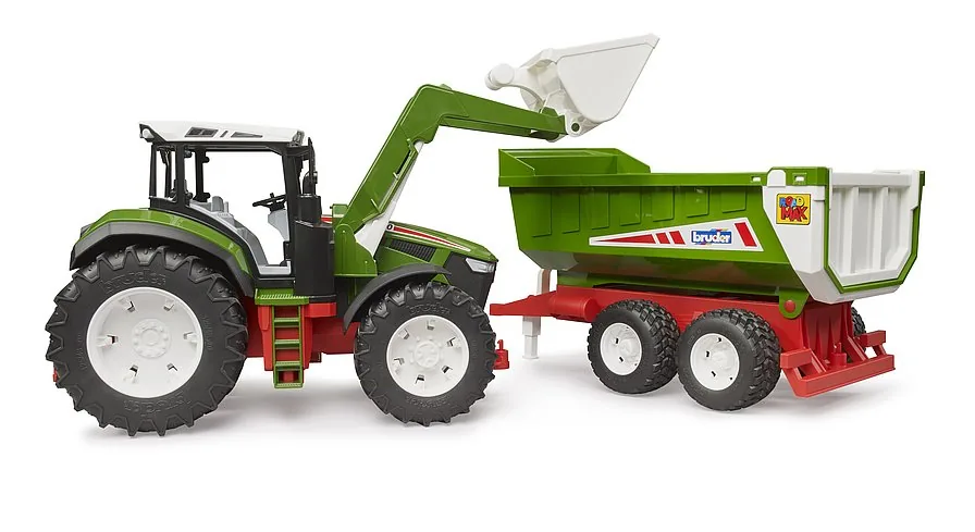Robuster Spielzeugtraktor mit einfach bedienbarem Frontlader und großer Schaufel für Kleinkinder