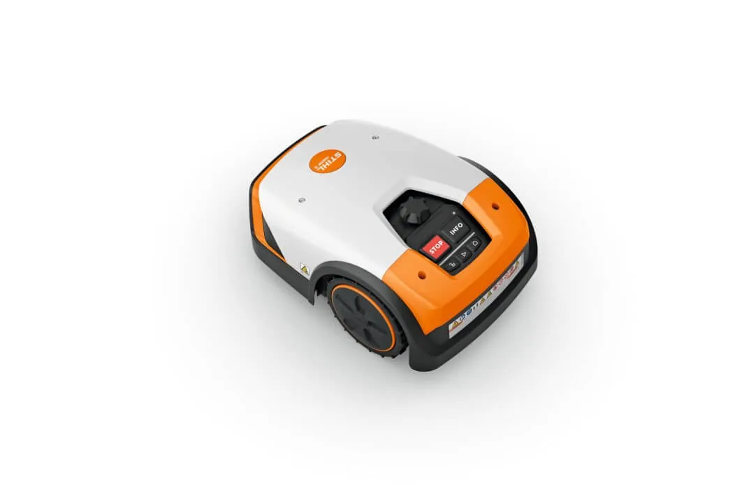 STIHL iMOW 4 Rasenroboter in Weiß-Orange für mittelgroße Rasenflächen