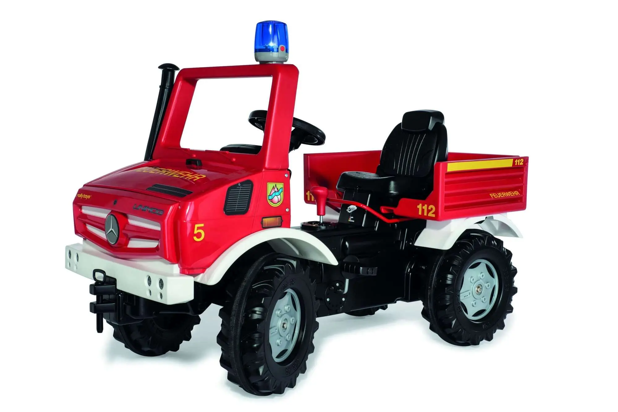 Rolly Toys Unimog Fire Feuerwehr-Trettfahrzeug für Kinder