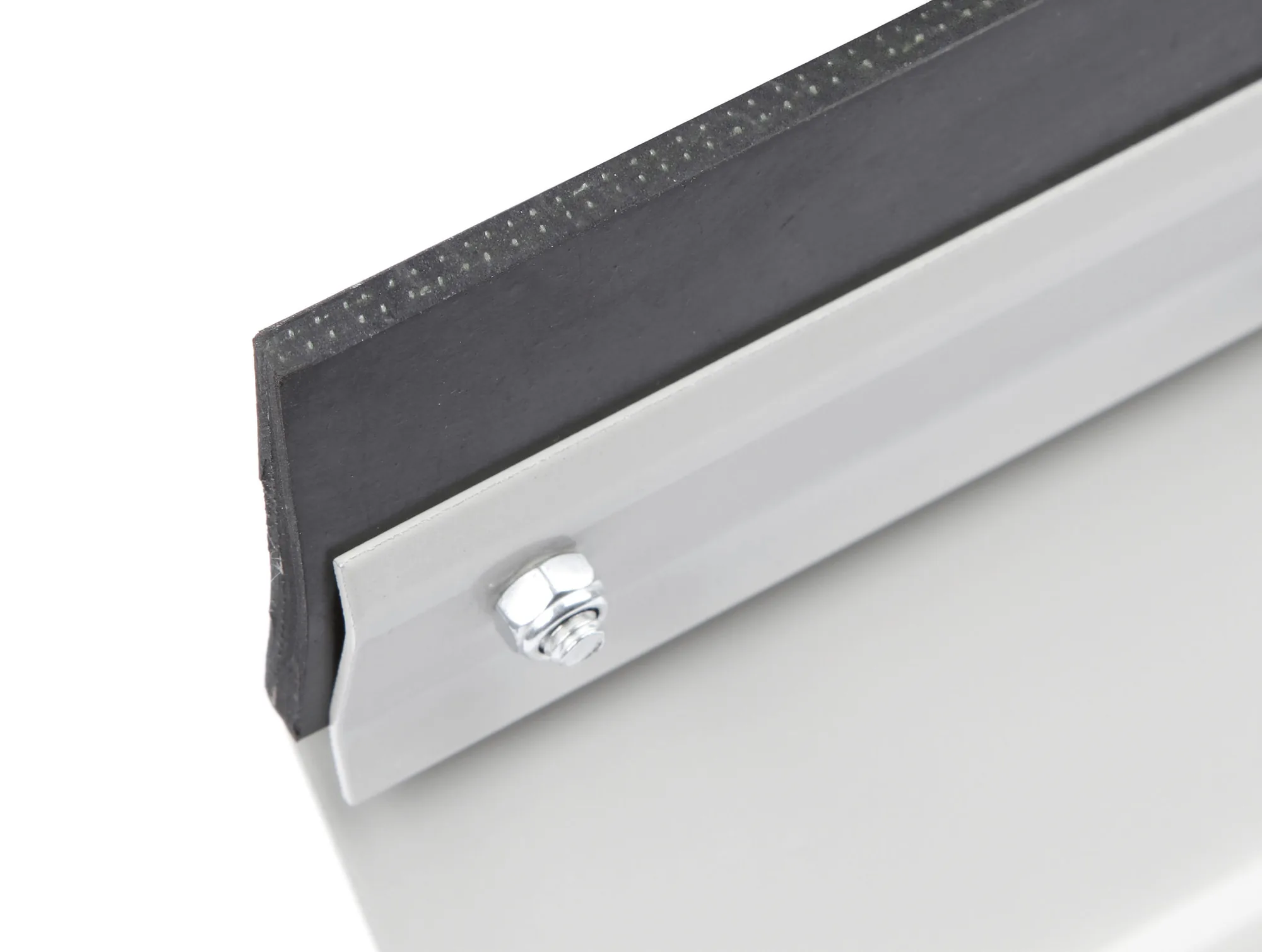 Detail der Gummilippe am Aluminium-Kot- und Gülleschieber (40 cm)