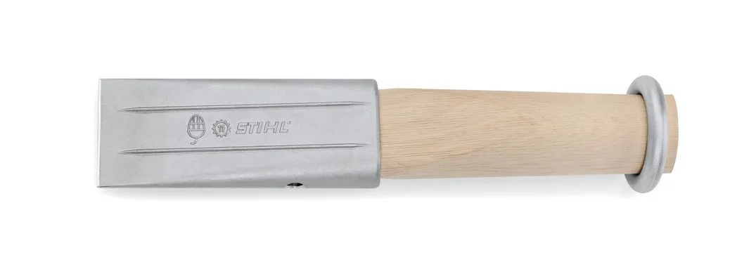 STIHL Motorsägenkeil aus Aluminium mit Holzgriff für die Waldarbeit