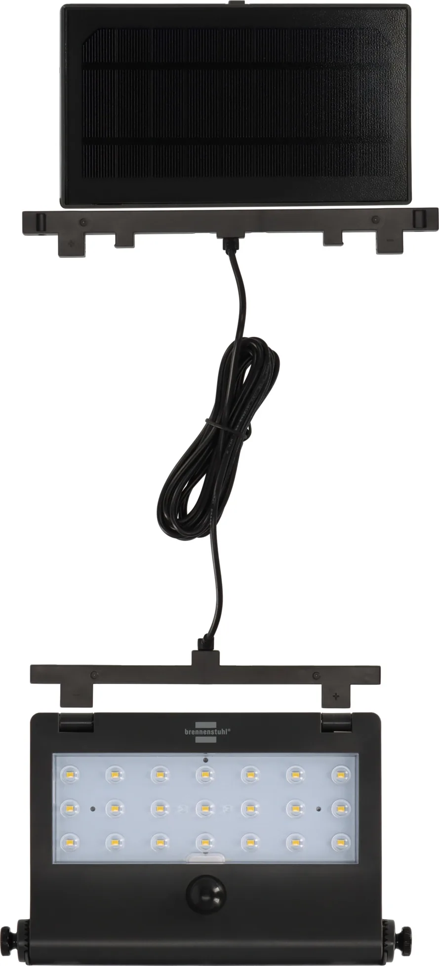 Brennenstuhl Solar LED Strahler SOL 1000 Pad – Leuchtenkopf mit separatem Solarpanel und Kabel