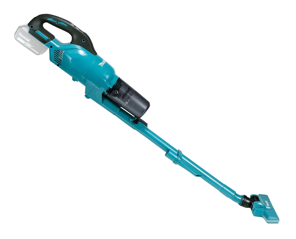 Makita DCL286FZ Akku-Staubsauger schräg mit Bodendüse