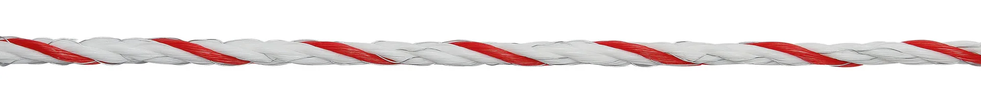Kerbl AKO TopLine Plus Weidezaunseil 6 mm weiß-rot, Nahaufnahme