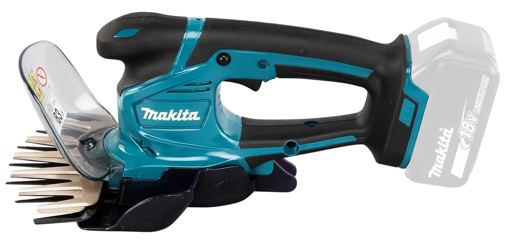 Makita DUM604ZX Akku-Gras- und Strauchschere mit Grasschermesser, Seitenansicht