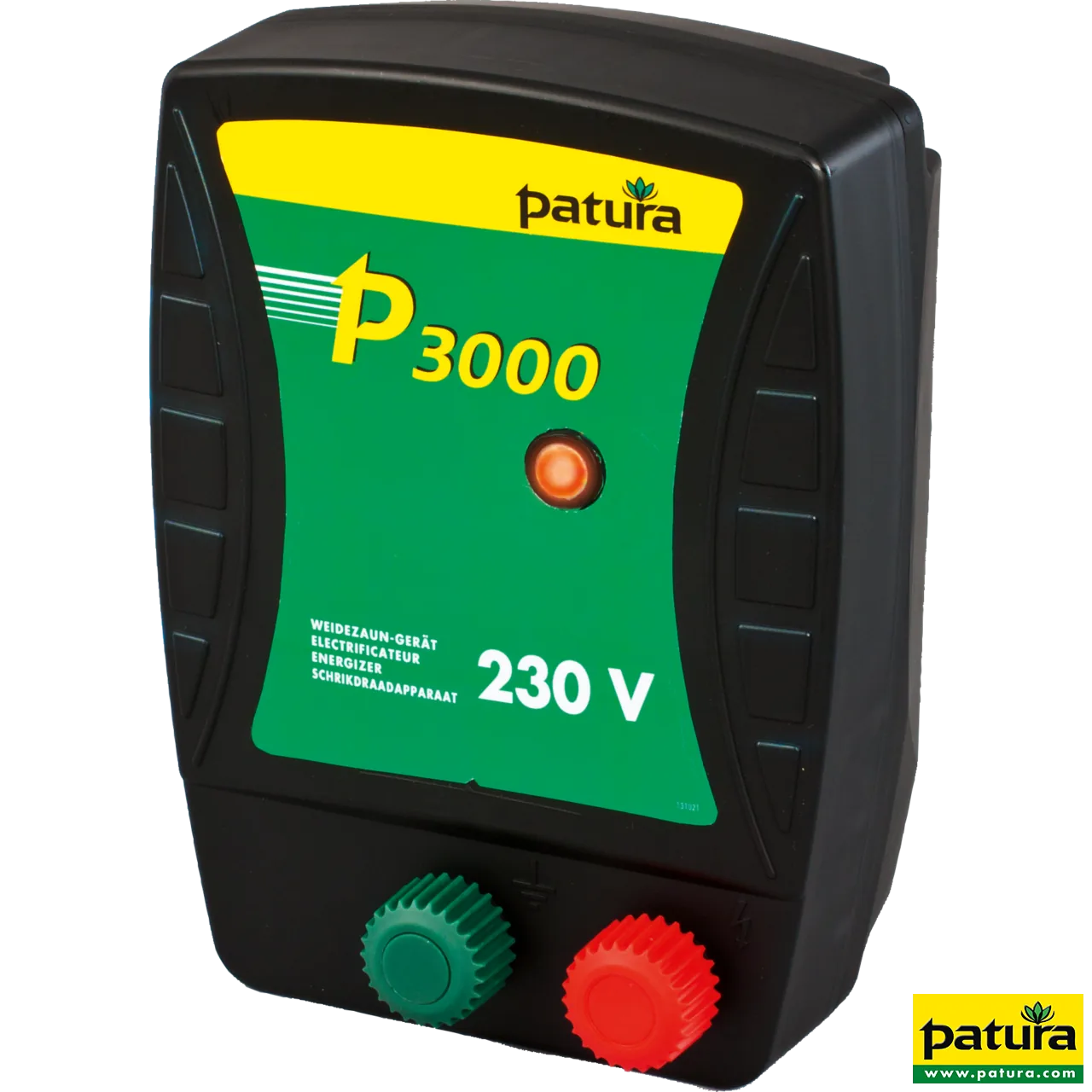 Patura P3000 Weidezaungerät für 230 V in Schwarz-Grün für Rinder und Pferde
