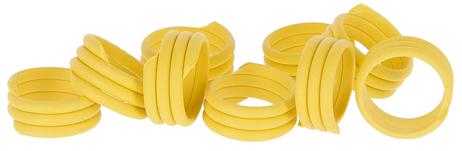 Kerbl Spiralringe 16 mm in Gelb aus Kunststoff, mehrere Stück