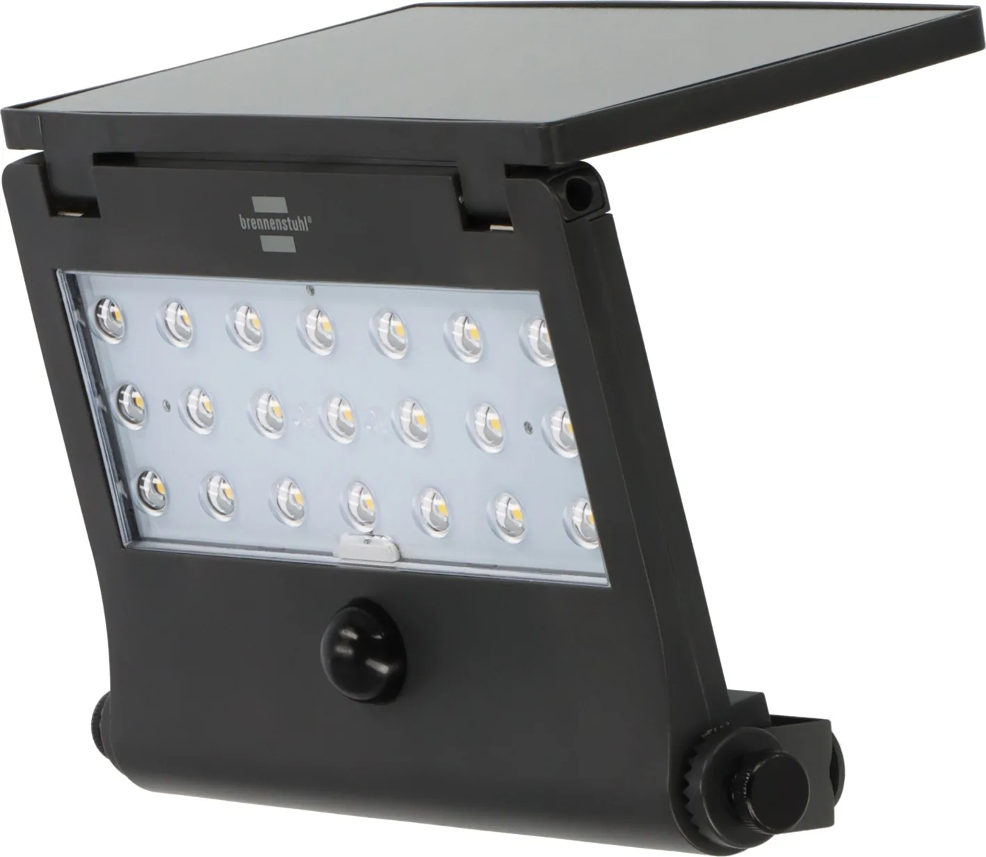 Brennenstuhl SOL 1000 Pad Solar-LED-Strahler mit klappbarem Solarpanel und Bewegungsmelder