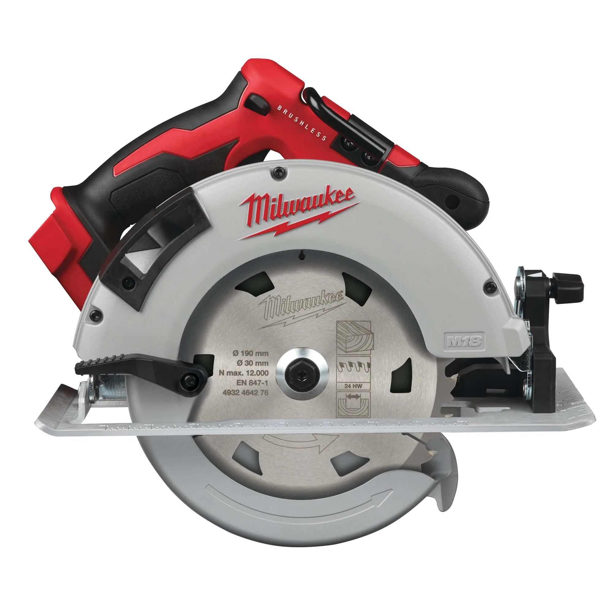 Milwaukee M18 BLCS66 Akku-Handkreissäge in Rot mit 190-mm-Sägeblatt