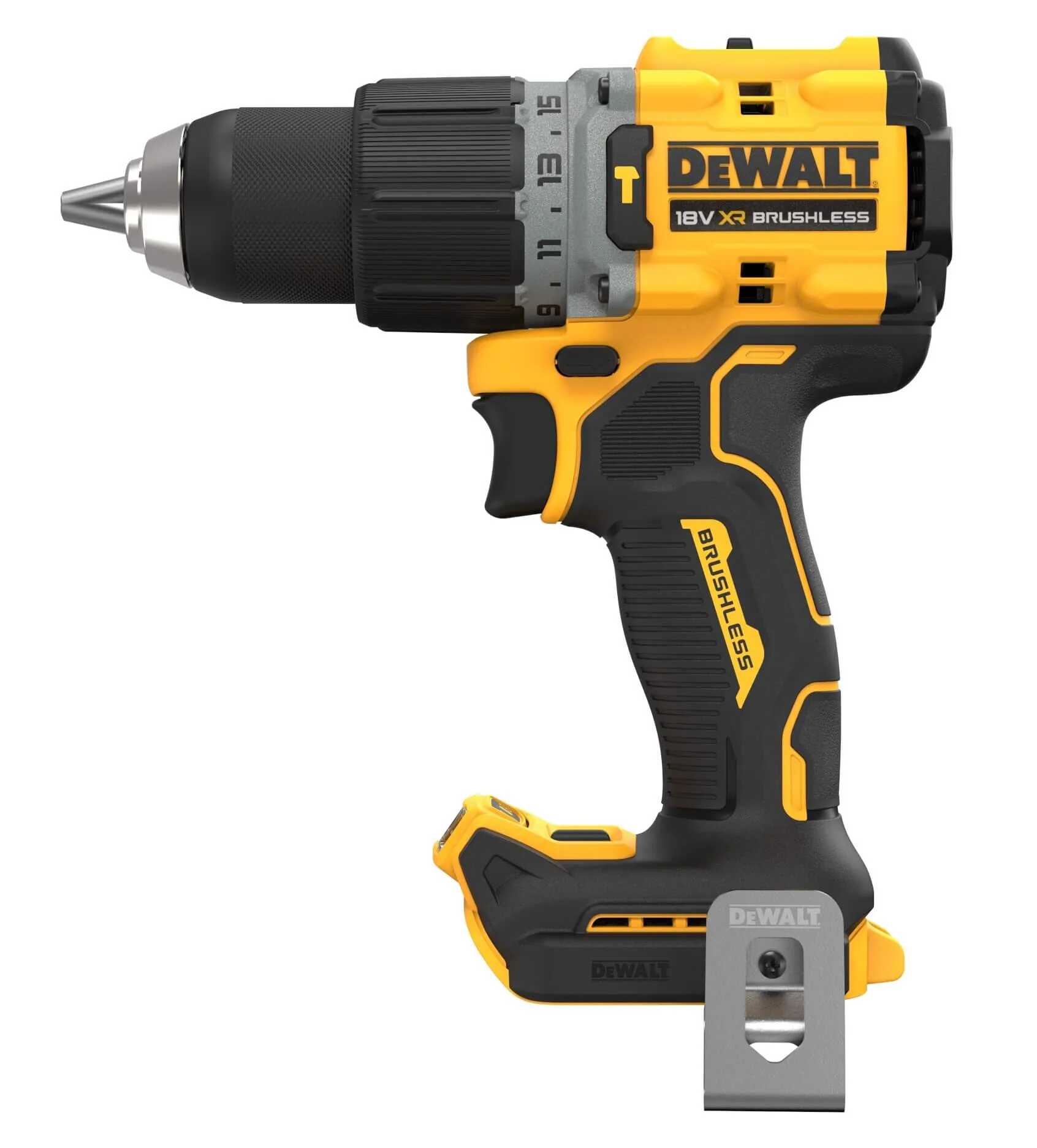 DeWalt DCD805NT 18V XR Akku-Schlagbohrschrauber, Seitenansicht