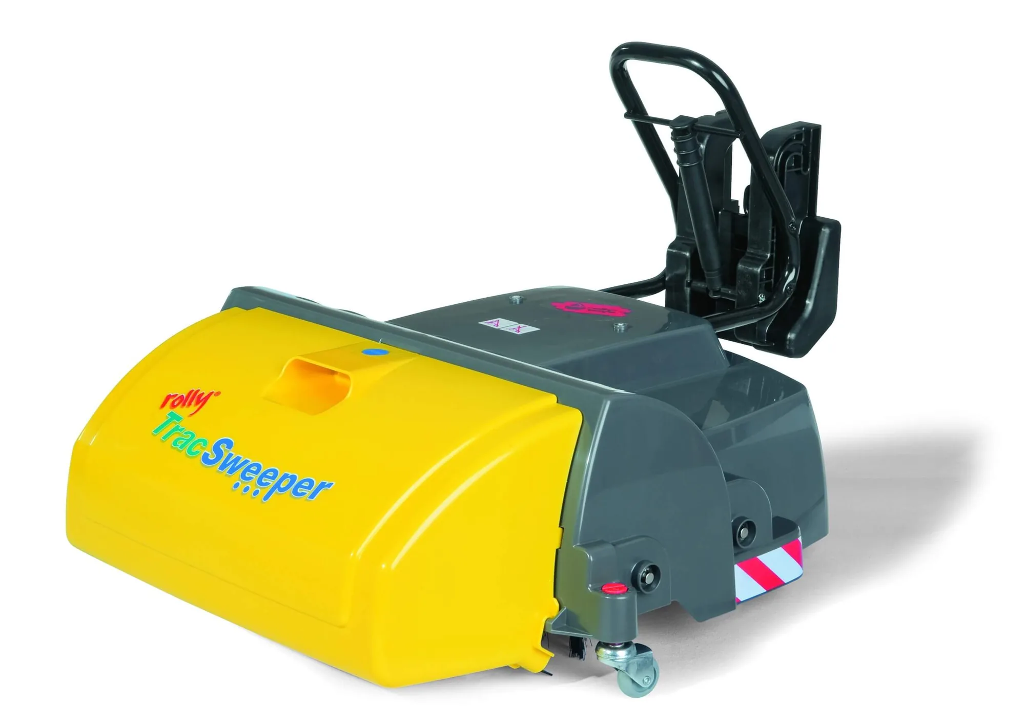 Rolly Toys rollyTrac Sweeper in Gelb-Grau, anbaubare Kehrmaschine für Kinder-Traktoren