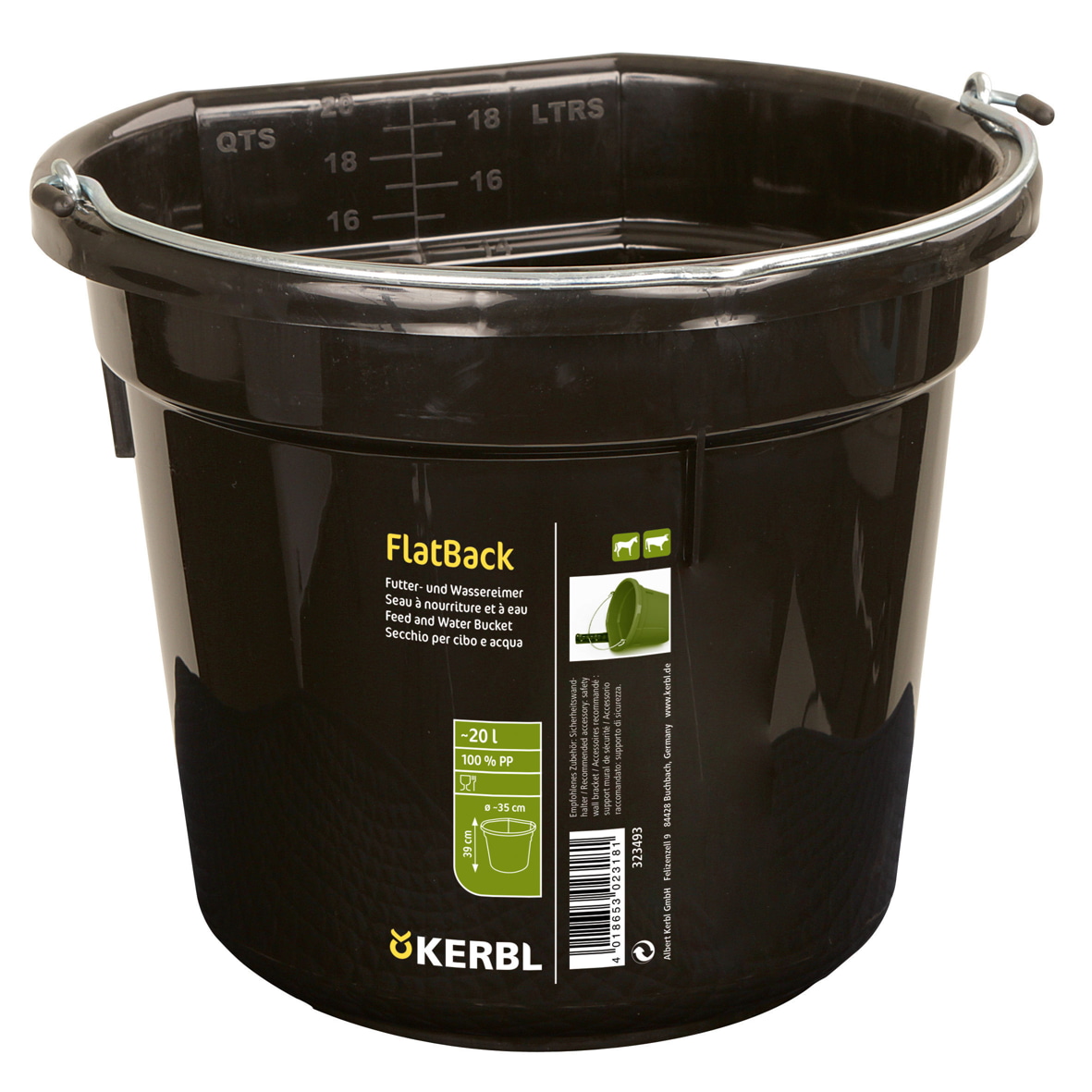 Kerbl FlexBag 28 ltr blau - Robuster Transportbehälter für Landwirte und Tierhalter