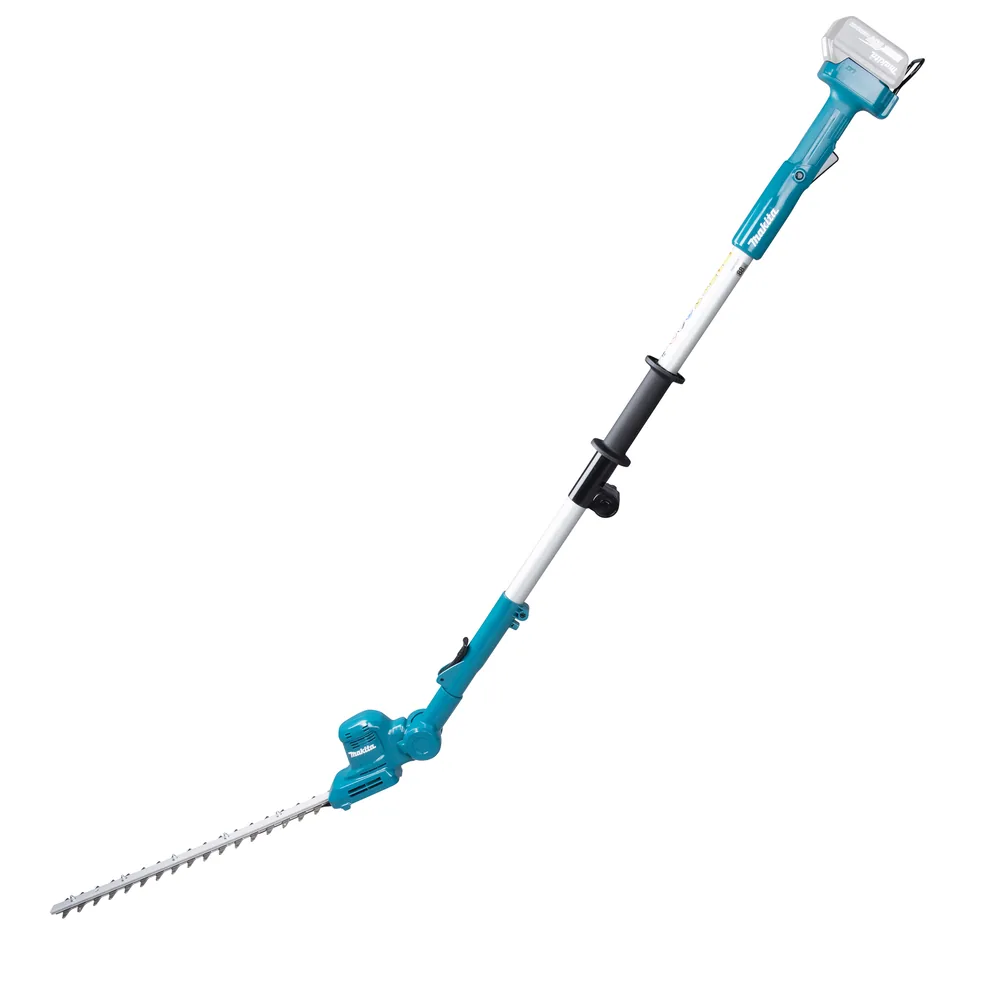 Makita Akku-Teleskop-Heckenschneider 18V mit 46 cm Schwert, Diagonalansicht