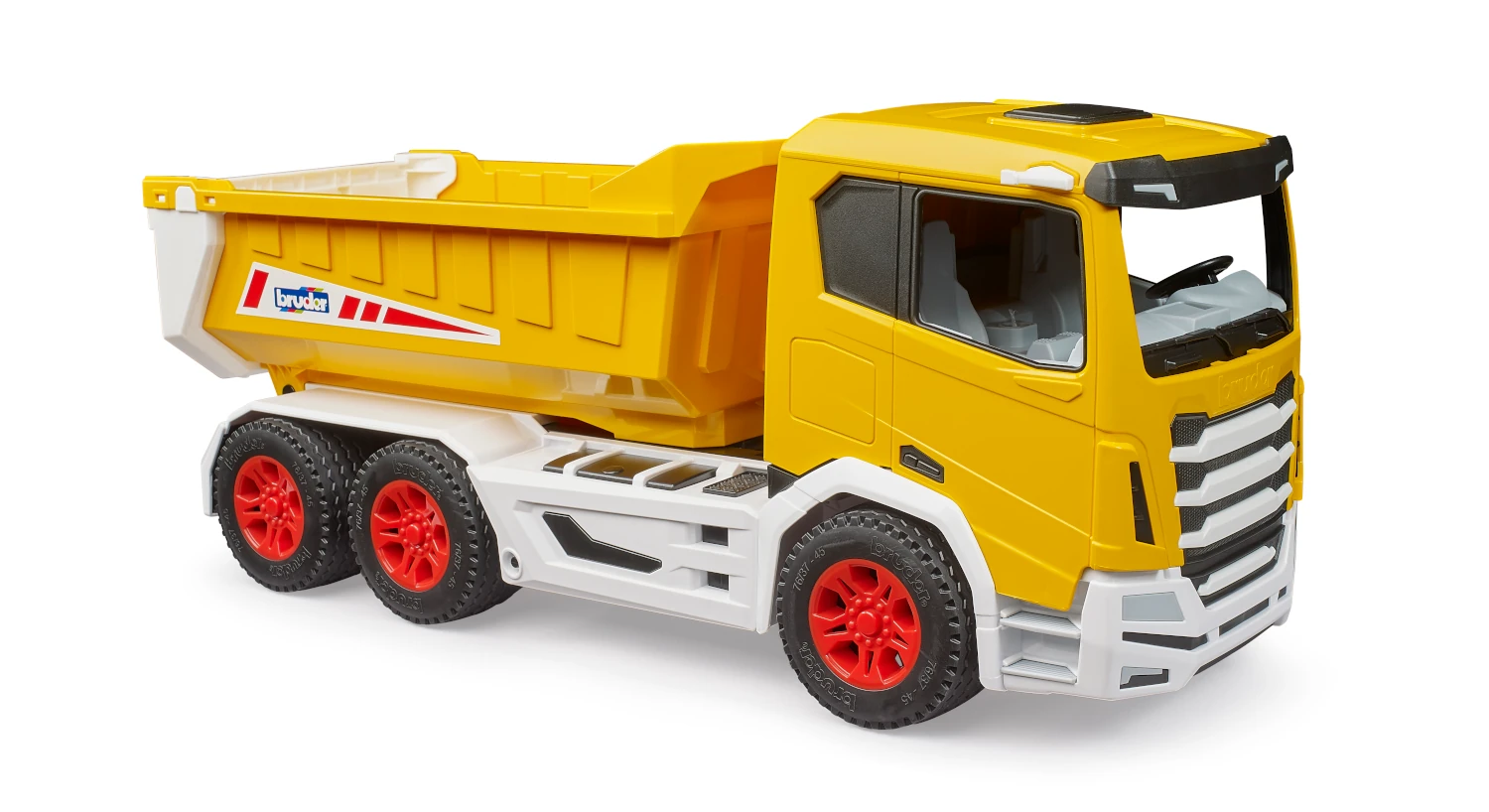 Bruder ROADMAX 03470 Kipp-LKW, robustes Baustellenfahrzeug für Kleinkinder, Produktbild
