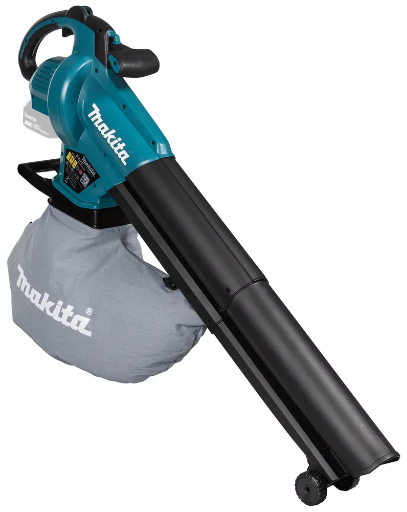 Makita DUB187 Akku-Laubbläser und -sauger mit Fangsack, Schrägansicht