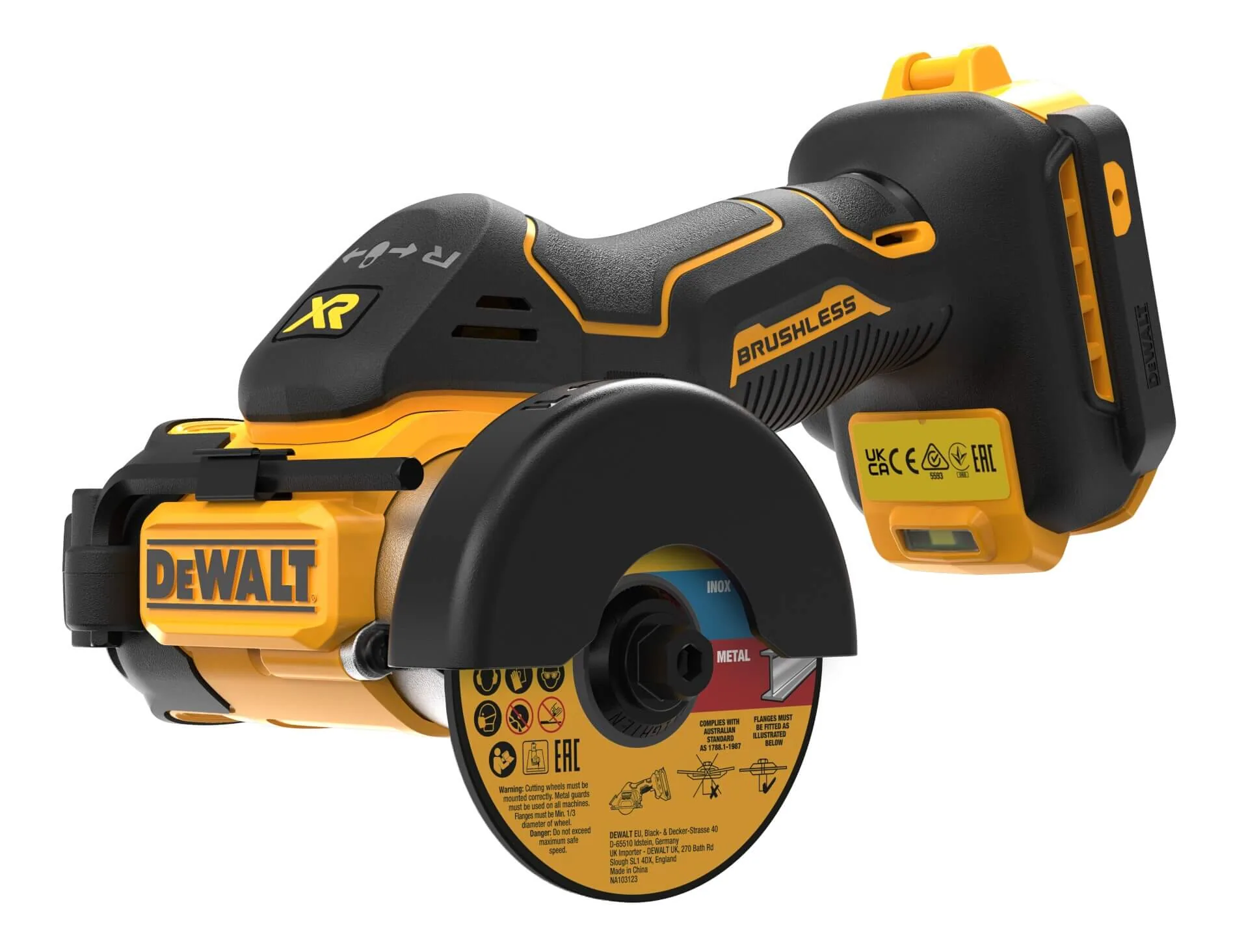 DeWalt DCS438 18V XR kompakter Akku-Trennschleifer mit 76-mm-Trennscheibe