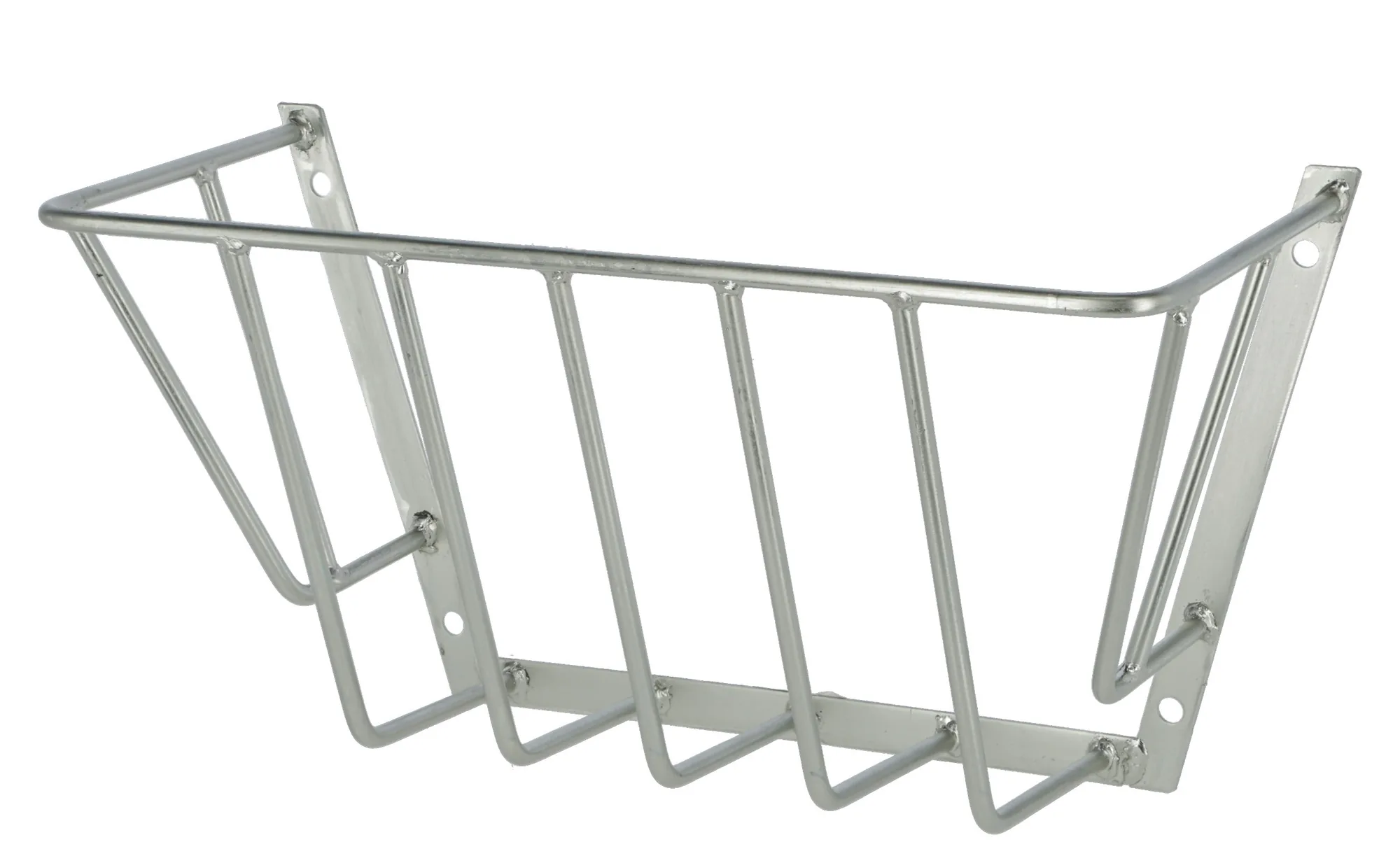 Kerbl kleine Heuraufe aus verzinktem Draht zur Wandbefestigung, 56 x 29,5 x 23 cm