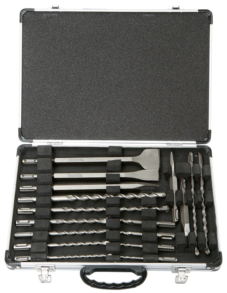 Makita SDS-Plus Bohrer- und Meißel-Set 17-teilig im Aluminiumkoffer