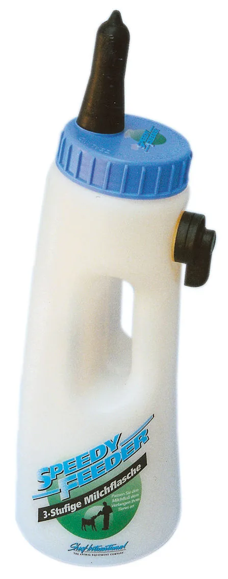 Kerbl Speedy Feeder Kälberflasche 2,5 Liter in Weiß mit Sauger und Handgriff
