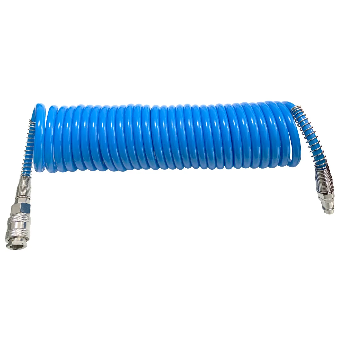 Aircraft Spiralschlauch 6x8 mm, 7,5 m in Blau mit Schnellkupplungen