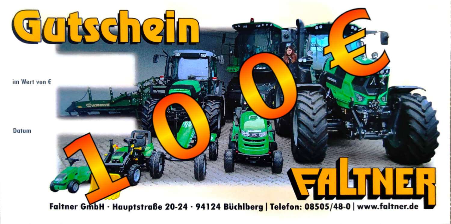 Faltner Gutschein 100 € Faltner Gutschein 100 €
