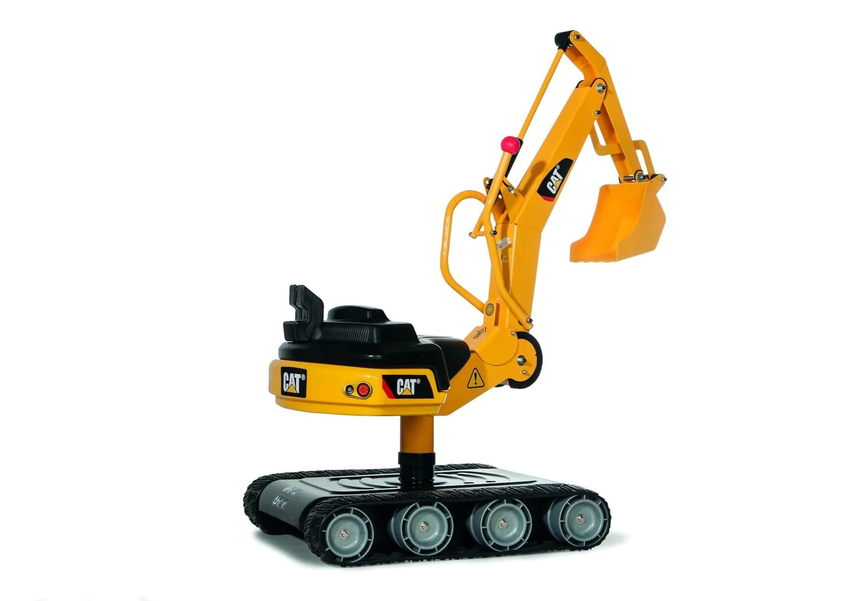 Rolly Toy rollyDigger XL CAT 513215 Kinderbagger in Frontansicht mit CAT-Design