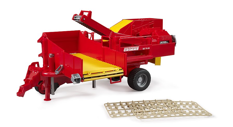 BRUDER Grimme SE 75-30 Kartoffelvollernter mit 80 Kartoffelimitaten – Detailgetreues Modell im Maßstab 1:16
