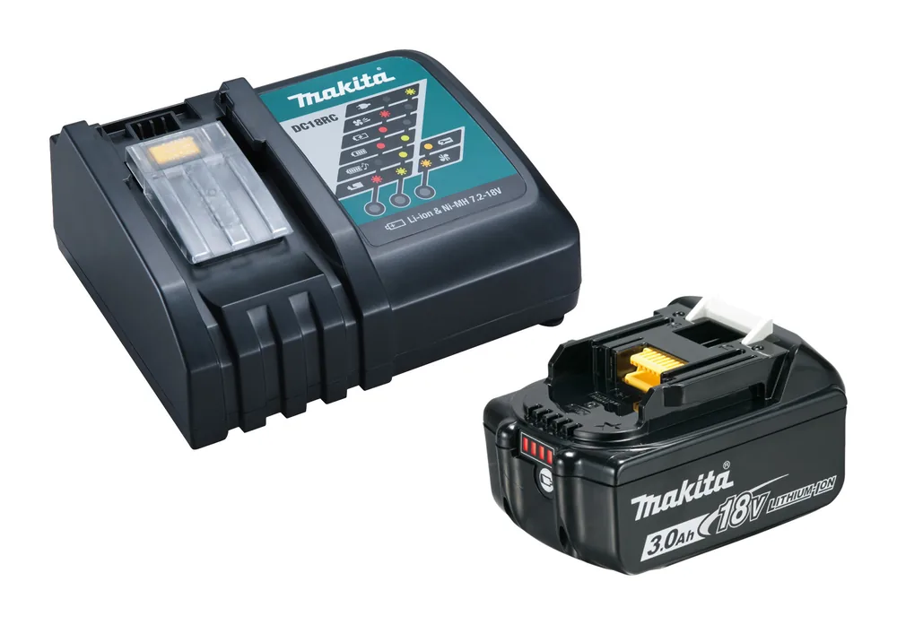 Makita Power Source-Kit mit Ladegerät DC18RC und 18 V 3,0 Ah LXT-Akku
