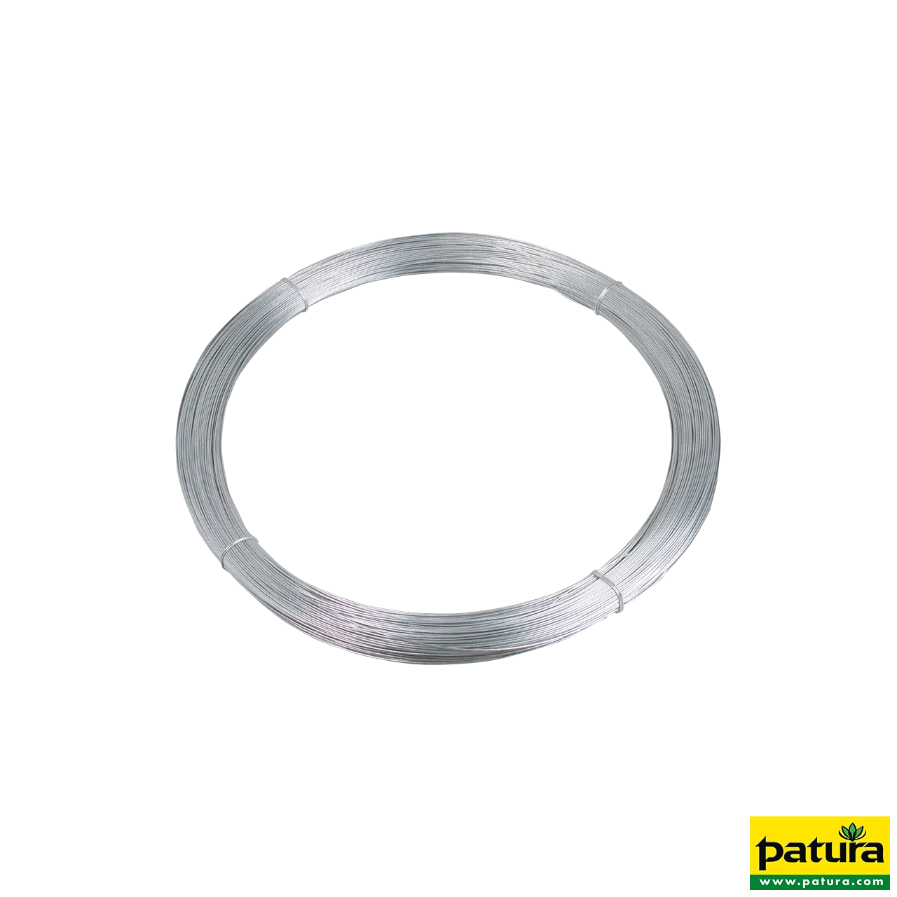 Patura Stahldraht 2,5 mm verzinkt und alulegiert auf 25-kg-Rolle, ca. 625 m für Weidezäune
