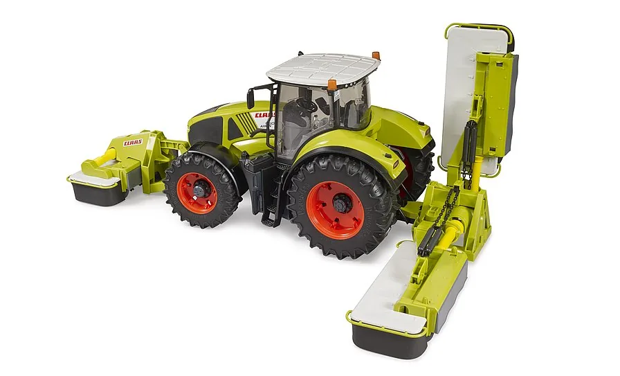Claas Disco Mähwerk-Kombination montiert an einem Claas Traktor (Traktor nicht enthalten)